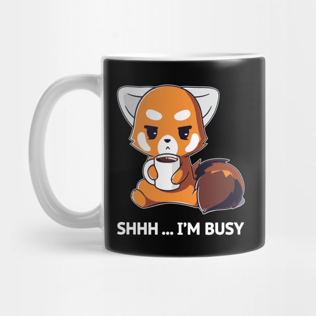 Cute Funny Cool Fox Drinking Coffee animal lover Sarcastic Funny Quote Artwork by LazyMice